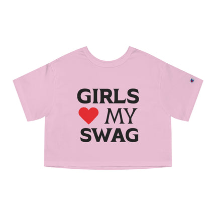 Champion Women's Heritage Cropped T-Shirt, Print Girls My Swag