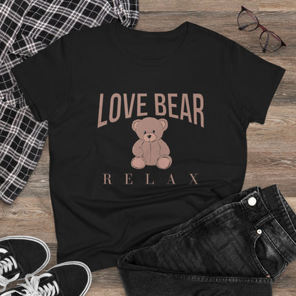 Love Bear Relax, Women's Midweight Cotton Tee