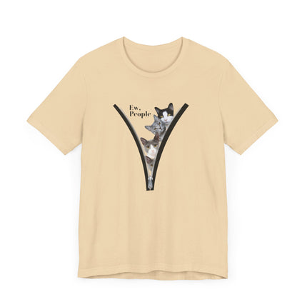 😾 Ew, People” Cat Tee – For the Socially Selective & Cat-Obsessed