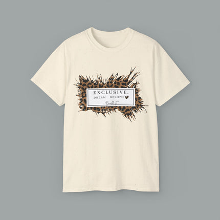 ✨ EXCLUSIVE. Dream. Believe. Leopard Graphic Tee