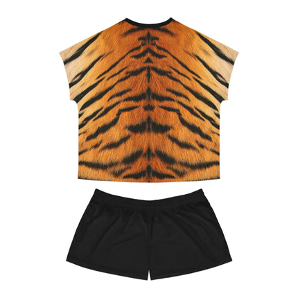 Women's Short Pajama Set (AOP) T-shirt Print Tiger
