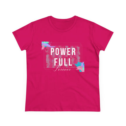 Women's Midweight Cotton Tee, Power Full...