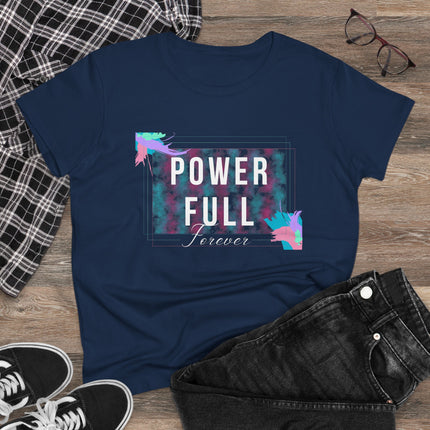 Women's Midweight Cotton Tee, Power Full...