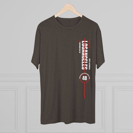 🏁 Los Angeles Vertical Graphic Tee – Black Edition