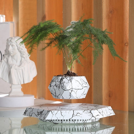 Levitating Plant Pot Marble Color Floating Planter Magnetic Levitation Bonsai Pot Office Home Decoration Kids Birthday Gift Home Decor