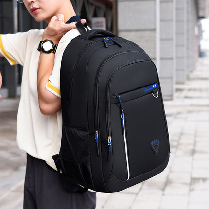 Men's Oxford Cloth Large Capacity Burden Reduction Schoolbag