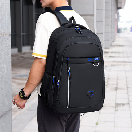 Men's Oxford Cloth Large Capacity Burden Reduction Schoolbag