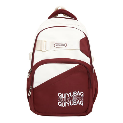 Large Capacity Lightweight Simple Textured Backpack