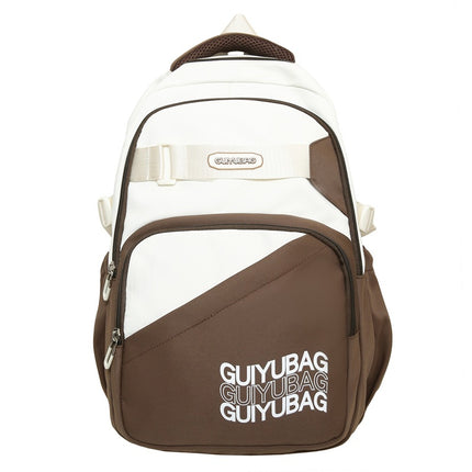 Large Capacity Lightweight Simple Textured Backpack