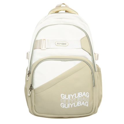 Large Capacity Lightweight Simple Textured Backpack