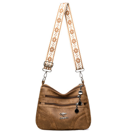 One-shoulder Soft Leather Tote All-match Women's Bag For The Middle-aged