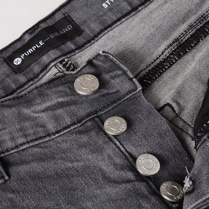 New Gray Knee Knife Ripped Jeans Splash Ink