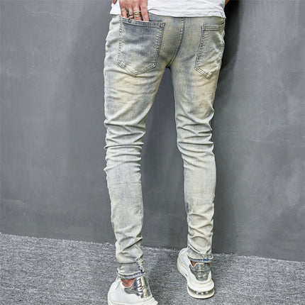 Skinny Motorcycle Jeans Men's Fashion