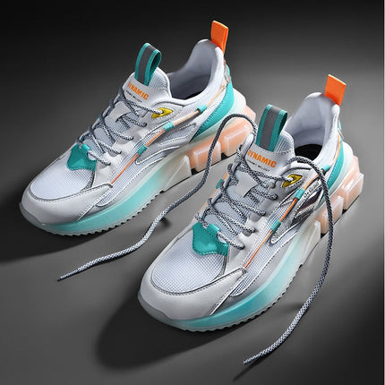 Trendy Men's Lace-up Leather Casual Sneakers