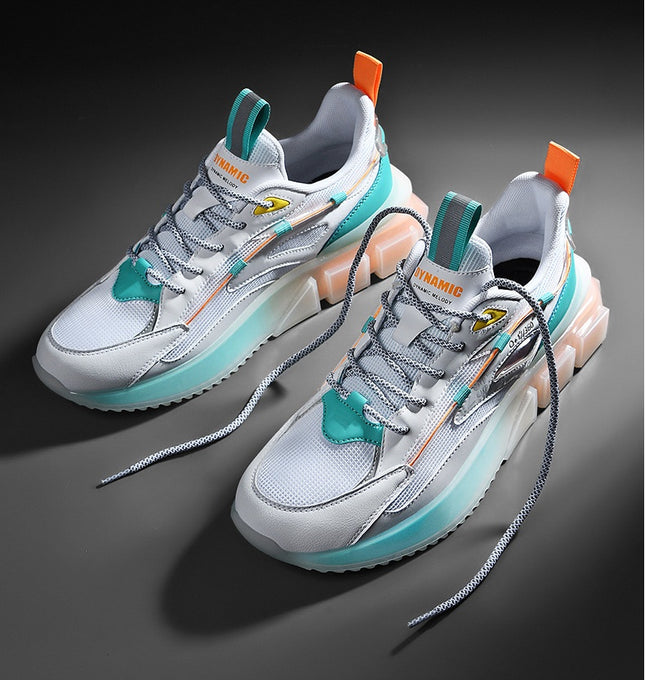 Trendy Men's Lace-up Leather Casual Sneakers
